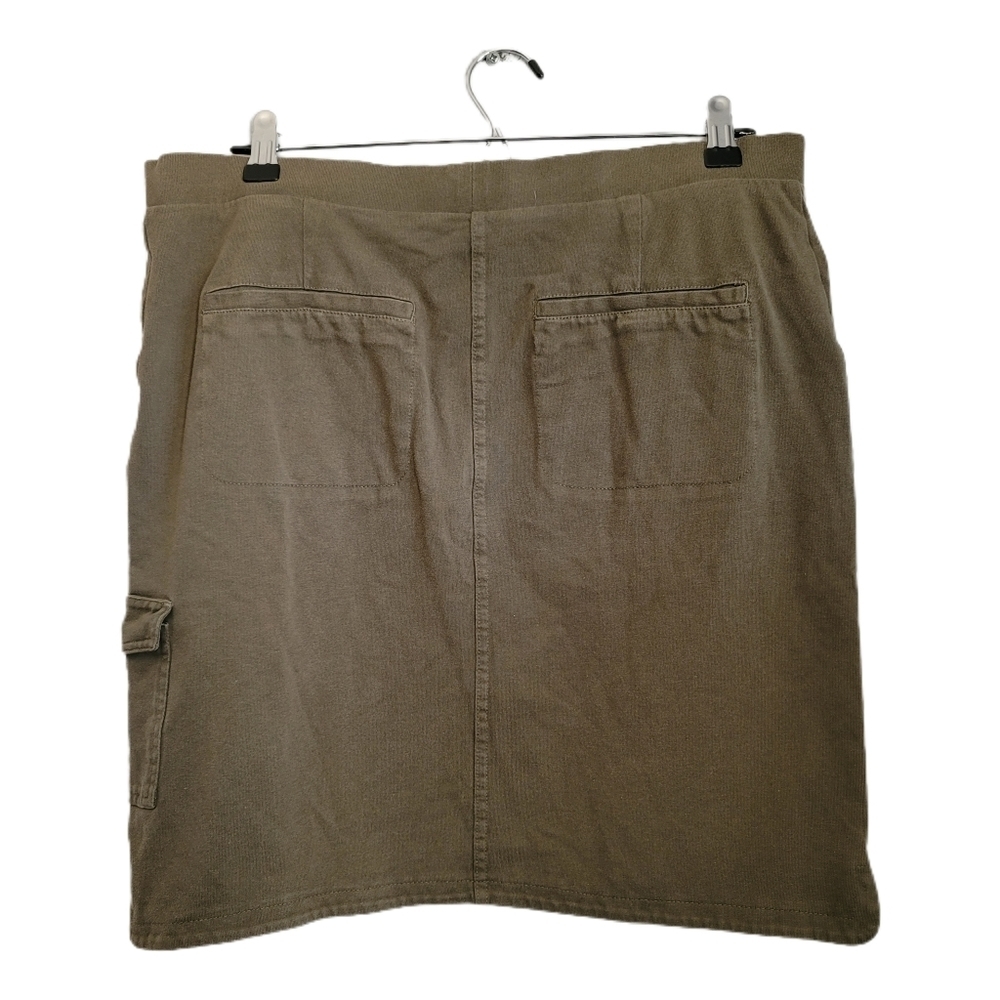 J Jill Skirt Womens S Small Olive Pull On Mini Pockets - Picture 4 of 4